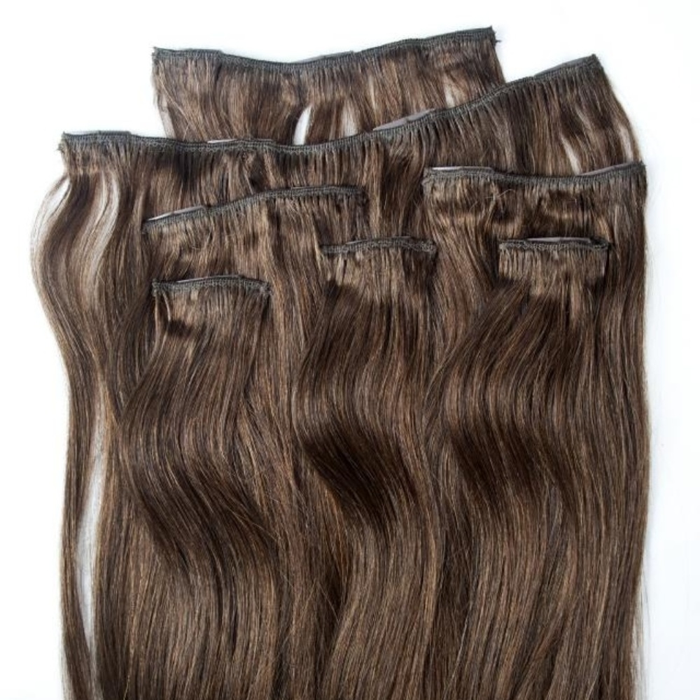 18" 100% Clip in Human Hair Extensions 7Pcs,14 clips #4 - Picture 2 of 2